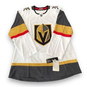 Adidas Las Vegas Golden Knight Away White Authentic Jersey Mens size 52/ Large